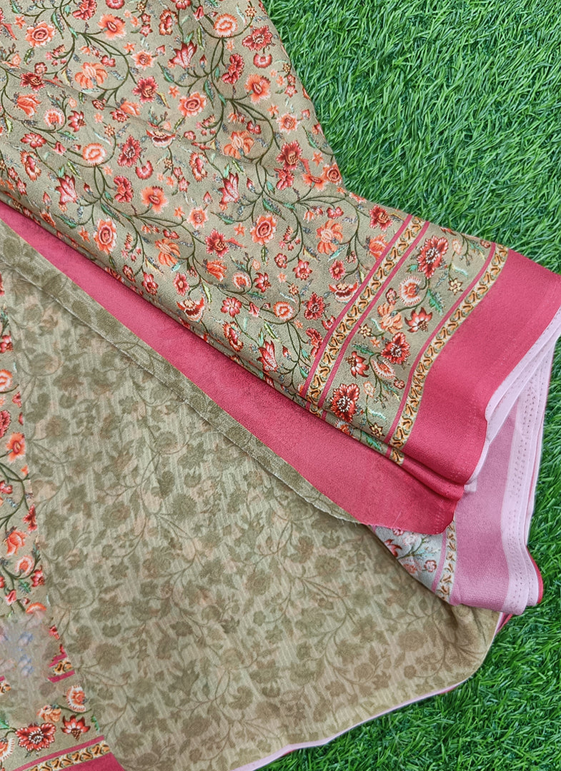 Latest Beautiful Premium Digital Print Crepe Georgette Saree