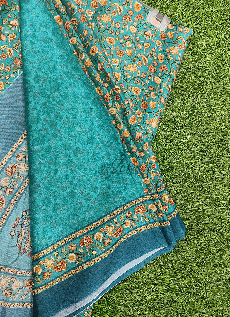 Latest Beautiful Premium Digital Print Crepe Georgette Saree