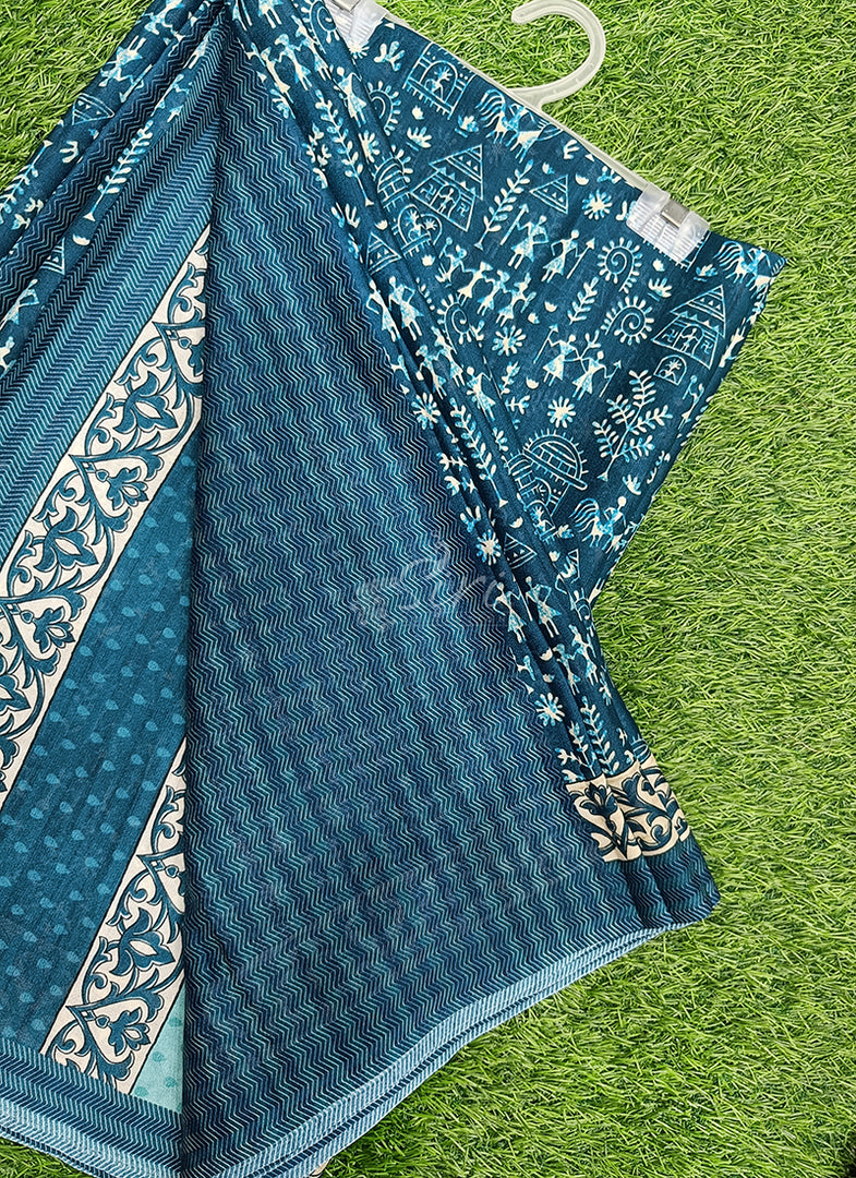 Latest Beautiful Premium Digital Print Crepe Georgette Saree
