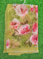 Load image into Gallery viewer, Latest Beautiful Digital Print Floral Georgette Saree