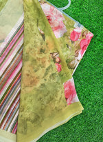 Load image into Gallery viewer, Latest Beautiful Digital Print Floral Georgette Saree