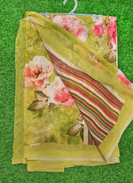 Load image into Gallery viewer, Latest Beautiful Digital Print Floral Georgette Saree
