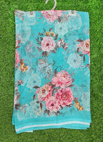 Load image into Gallery viewer, Lovely Premium Digital Print Floral Georgette Saree