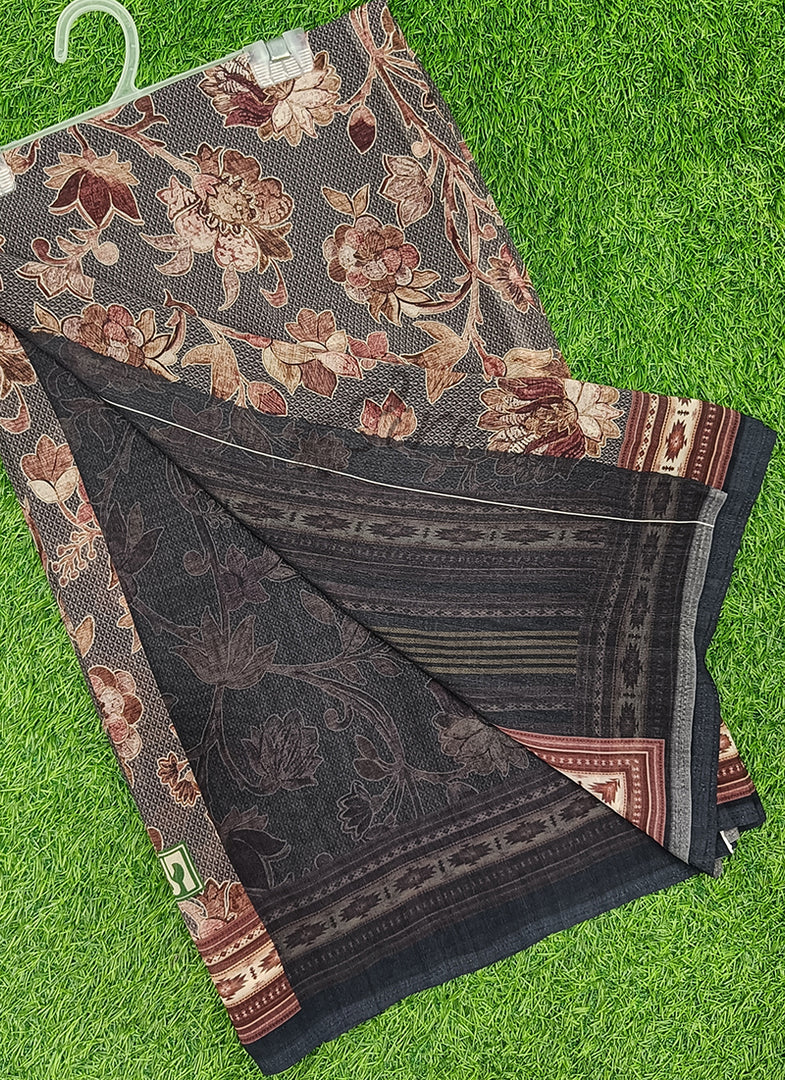 Lovely Premium Digital Print Floral Georgette Saree