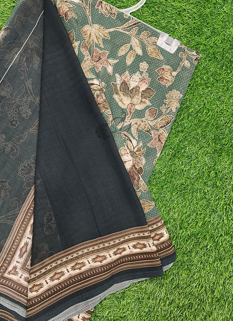 Lovely Premium Digital Print Floral Georgette Saree