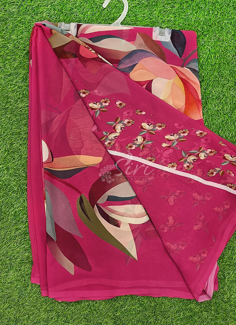 Lovely Soft Digital Print Georgette Saree