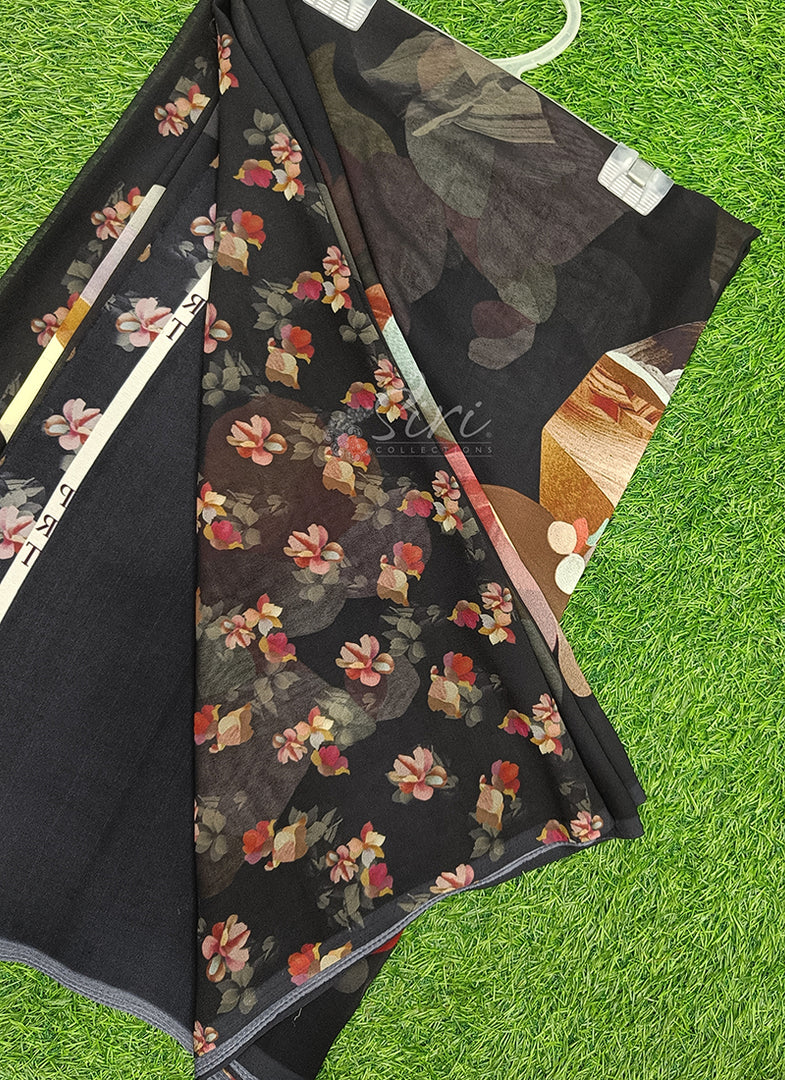 Lovely Soft Digital Print Georgette Saree