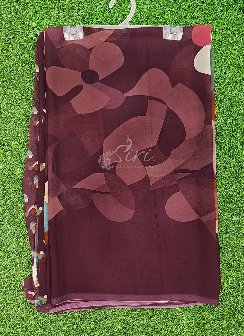 Lovely Soft Digital Print Georgette Saree