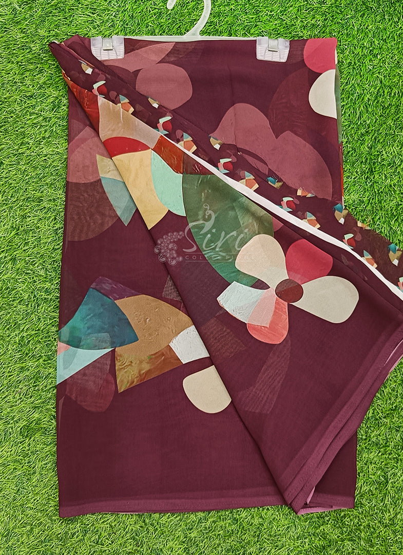 Lovely Soft Digital Print Georgette Saree