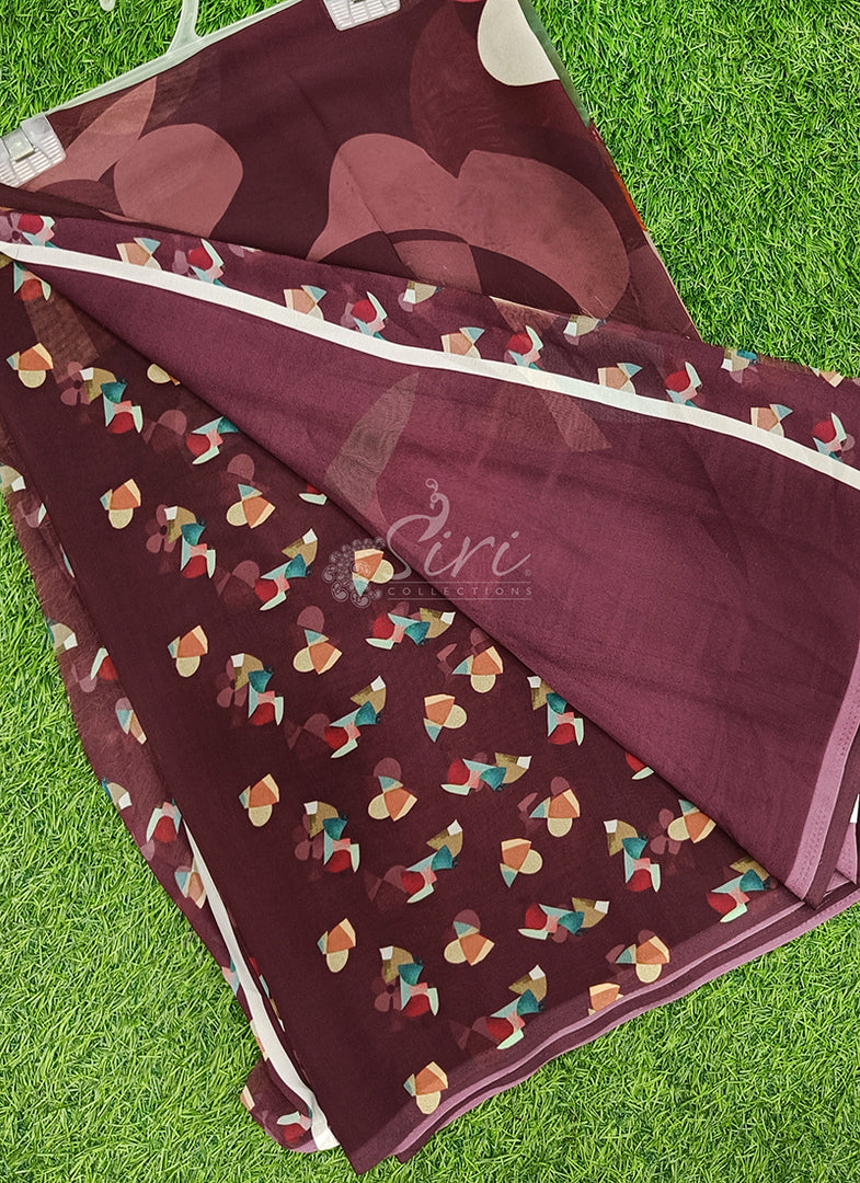 Lovely Soft Digital Print Georgette Saree