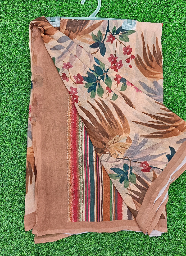 Lovely Digital Print Georgette Saree