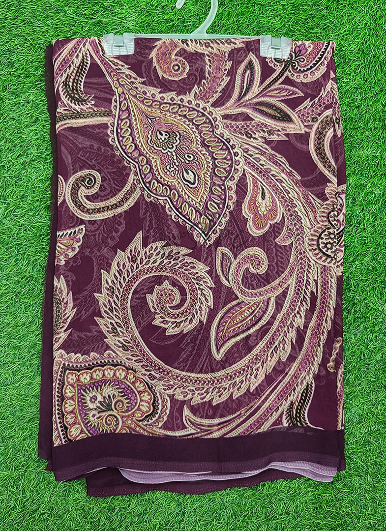 Lovely Digital Print Georgette Saree