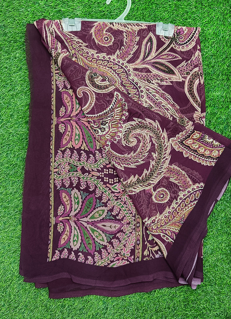 Lovely Digital Print Georgette Saree
