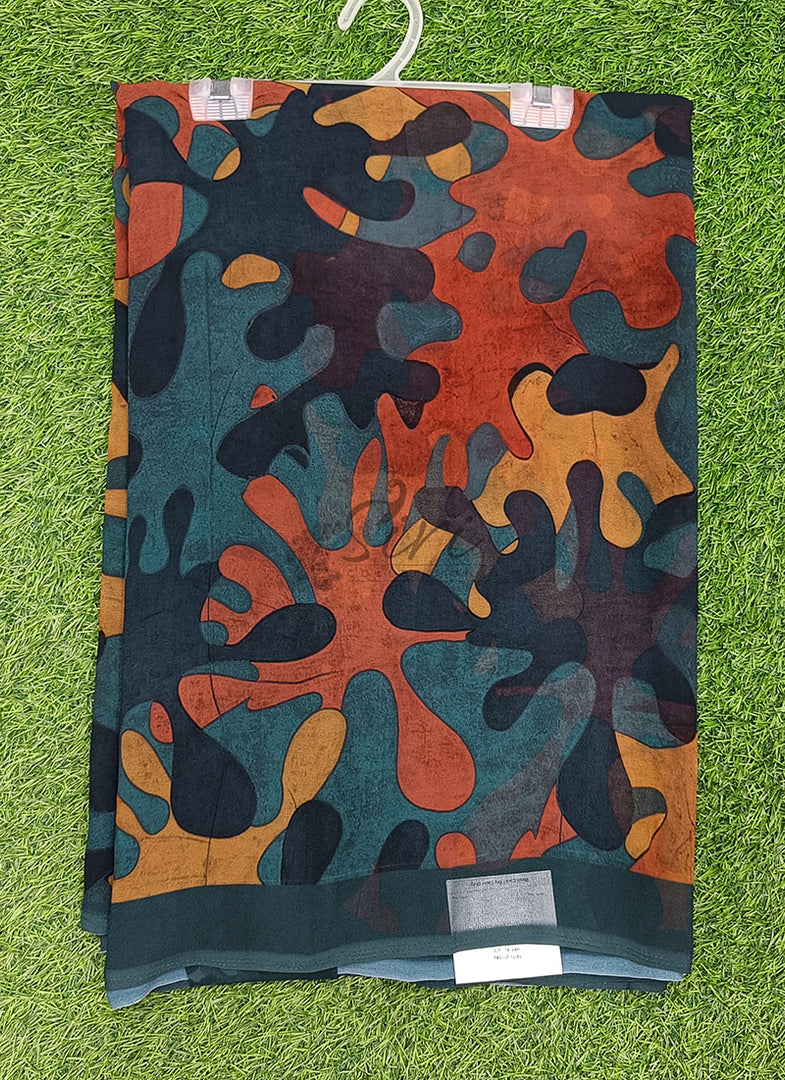 Lovely Digital Print Georgette Saree