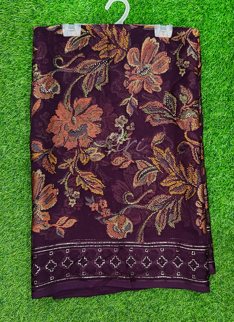 Lovely Printed Brasso Georgette Saree