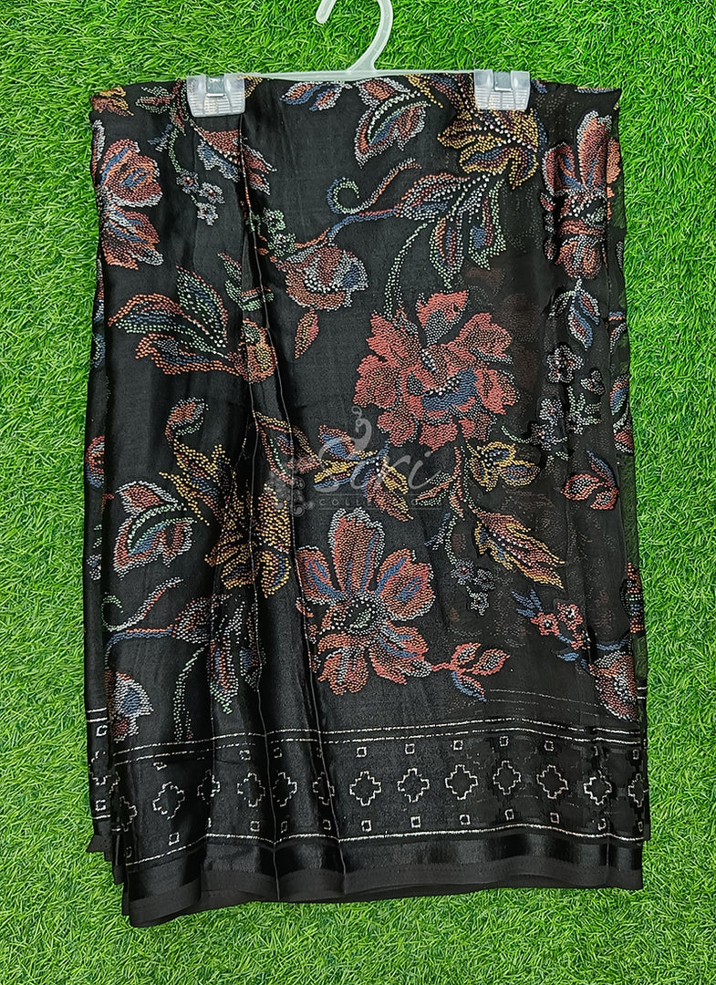 Lovely Printed Brasso Georgette Saree