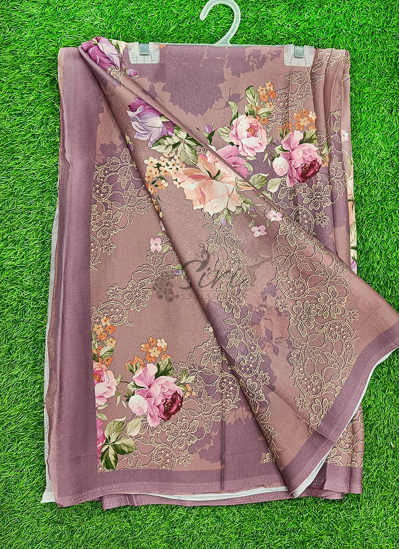 Latest Beautiful Premium Digital Print Crepe Georgette Saree