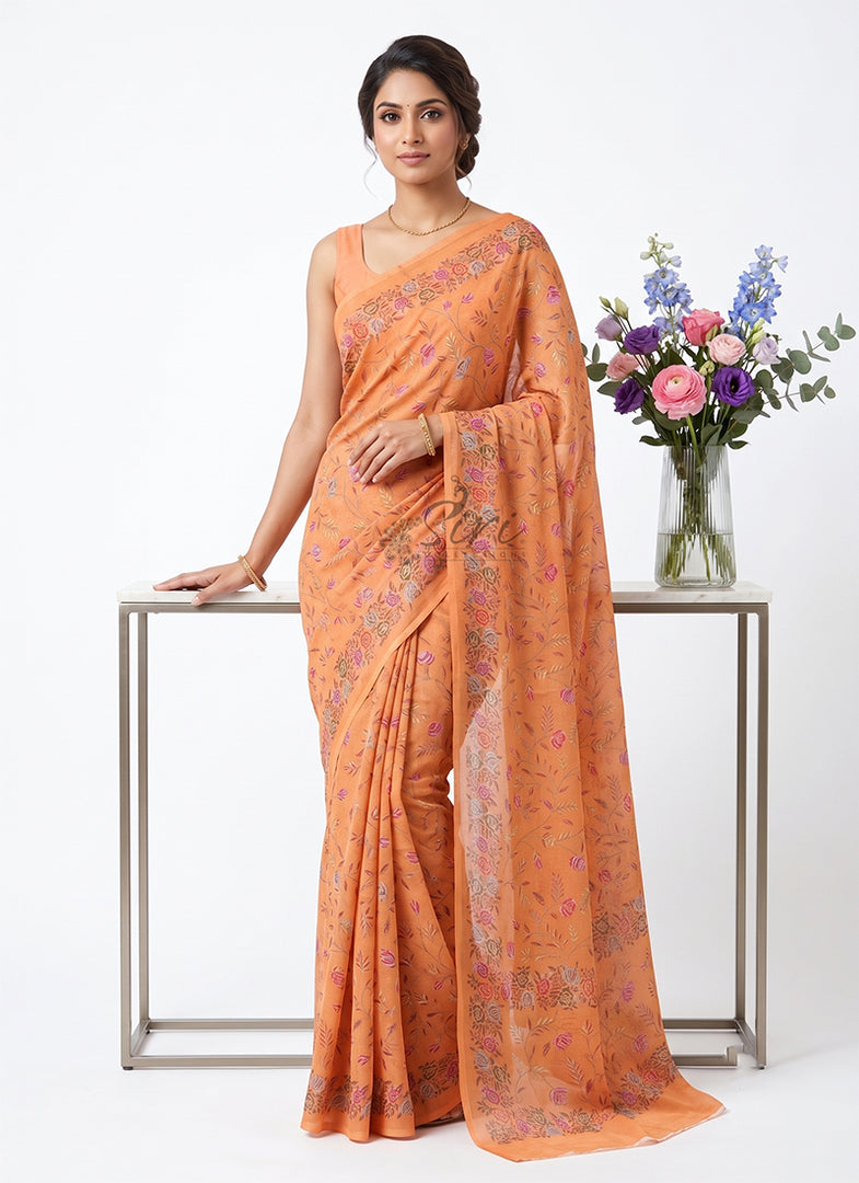 Latest Beautiful Premium Digital Print Crepe Georgette Saree