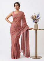 Load image into Gallery viewer, Latest Beautiful Premium Digital Print Crepe Georgette Saree