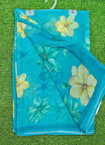 Load image into Gallery viewer, Siri Collections Beautiful Digital Print Floral Georgette Saree