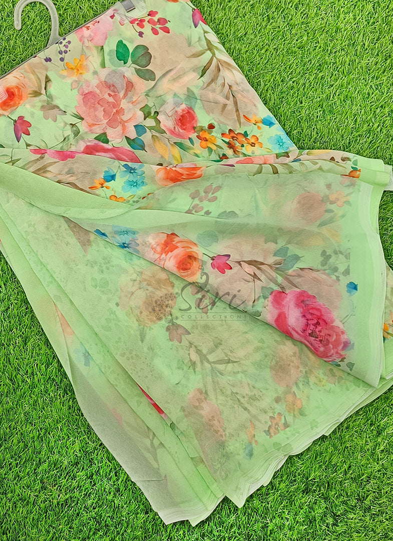 Siri Collections Beautiful Digital Print Georgette Saree