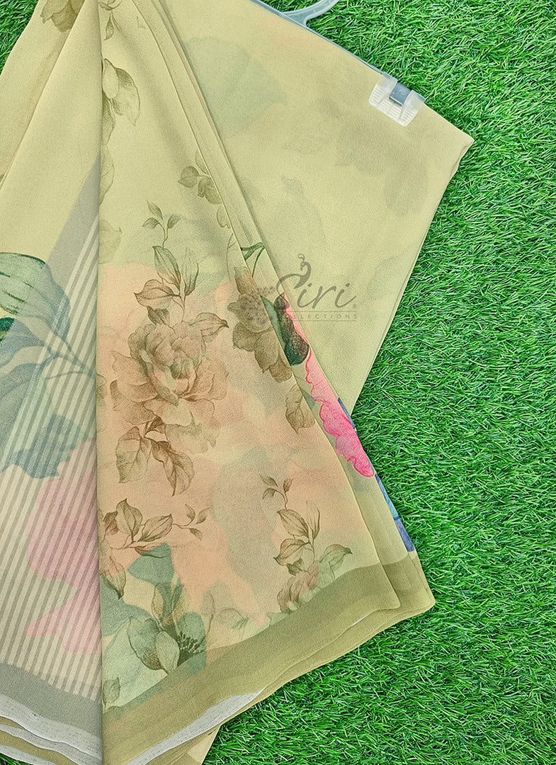 Siri Collections Beautiful Digital Print Georgette Saree