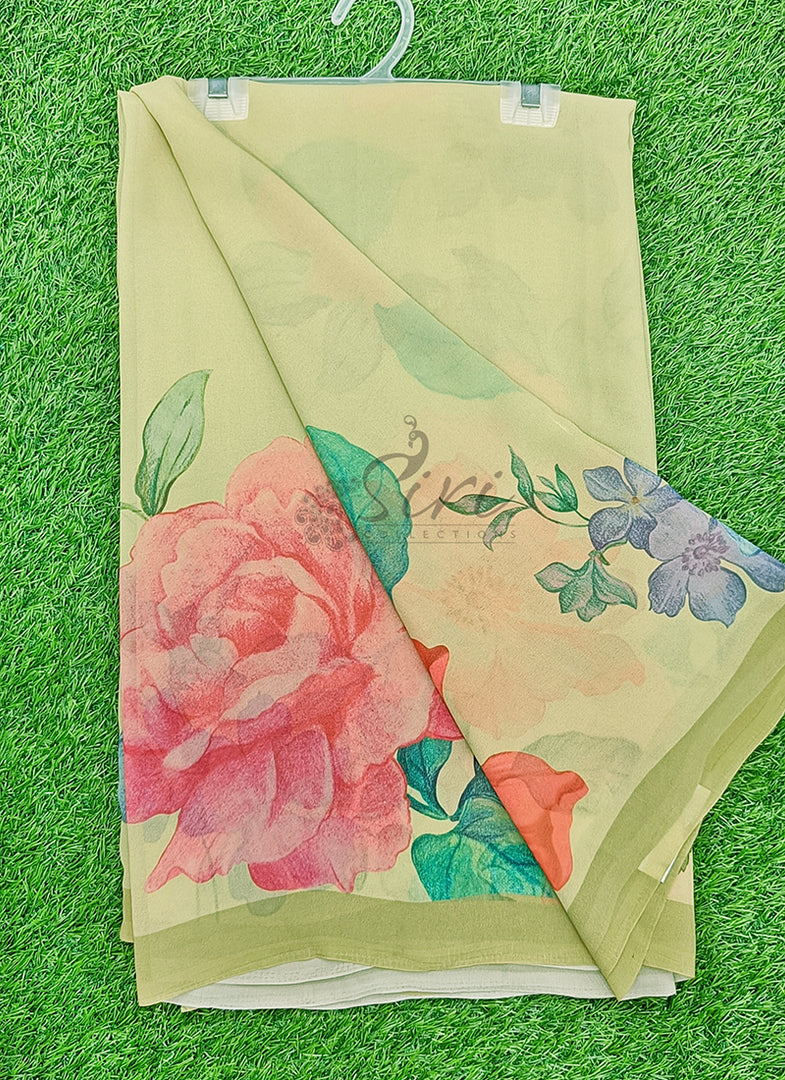 Siri Collections Beautiful Digital Print Georgette Saree