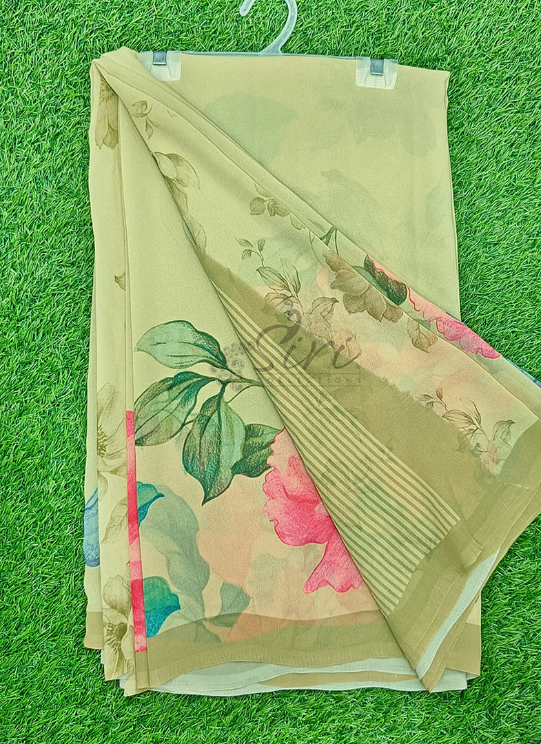 Siri Collections Beautiful Digital Print Georgette Saree