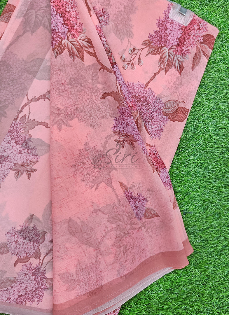 Siri Collections Beautiful Digital Print Georgette Saree