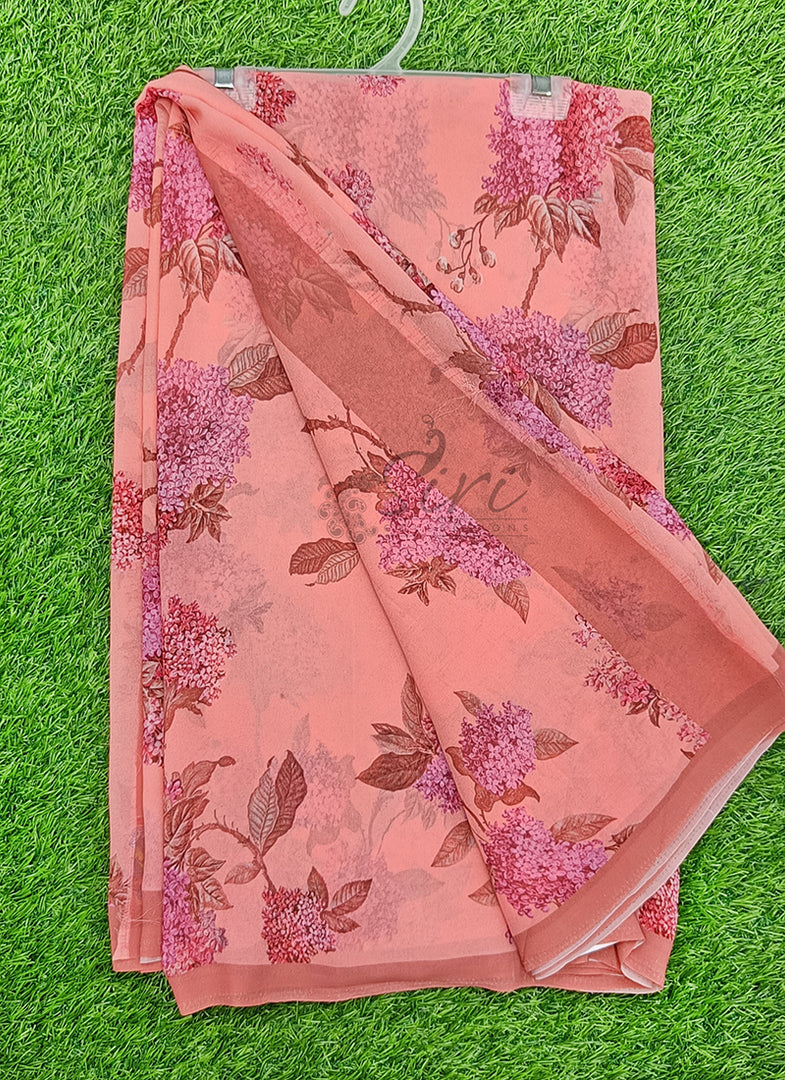Siri Collections Beautiful Digital Print Georgette Saree
