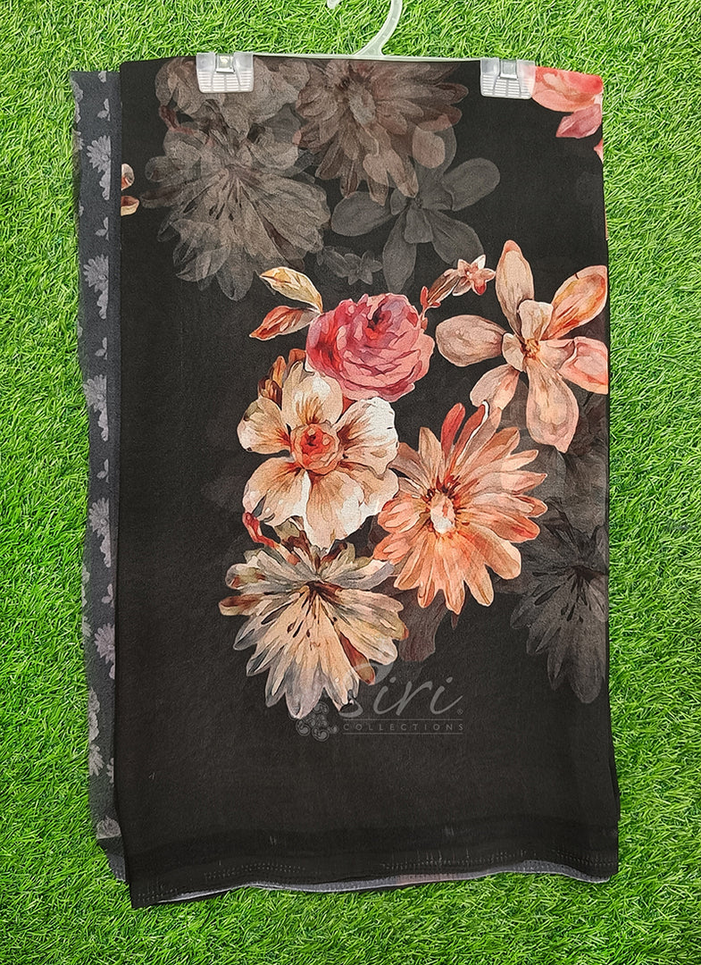 Siri Collections Beautiful Digital Print Georgette Saree