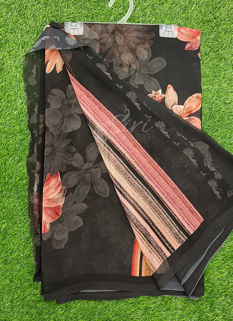 Siri Collections Beautiful Digital Print Georgette Saree