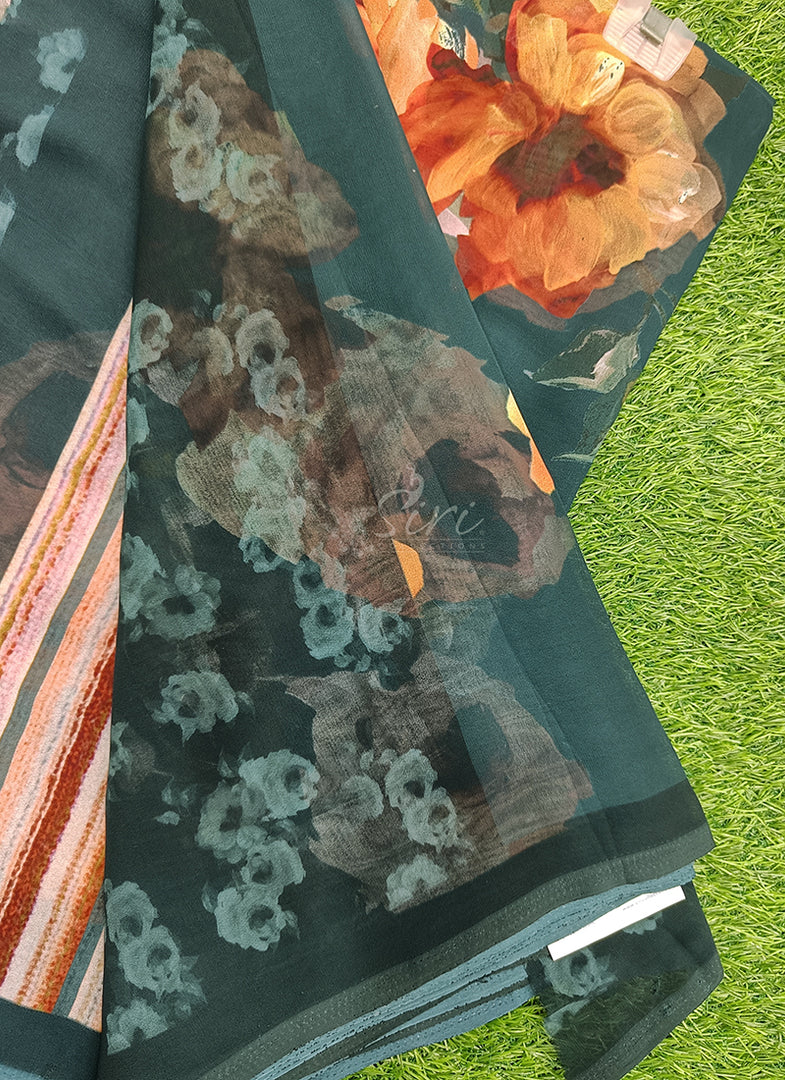 Siri Collections Beautiful Digital Print Georgette Saree