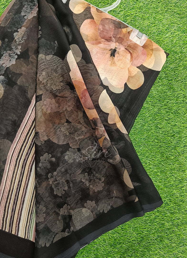 Siri Collections Beautiful Digital Print Georgette Saree