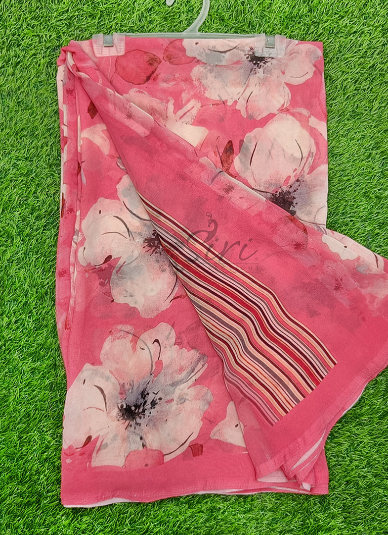 Siri Collections Beautiful Digital Print Georgette Saree