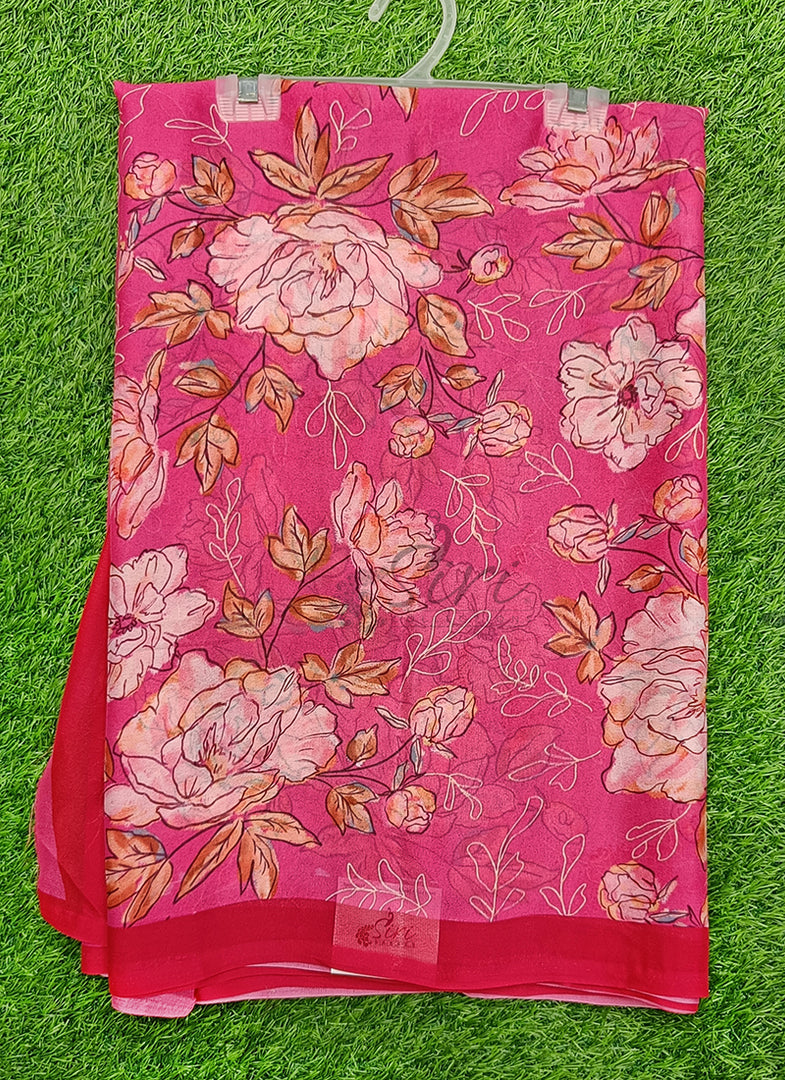Siri Collections Beautiful Digital Print Georgette Saree
