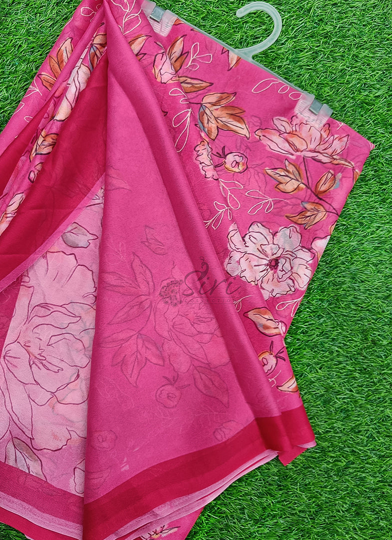 Siri Collections Beautiful Digital Print Georgette Saree
