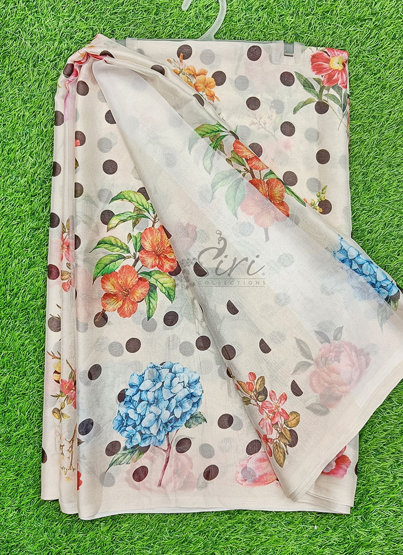 Siri Collections Latest Digital Print Crepe Georgette Saree