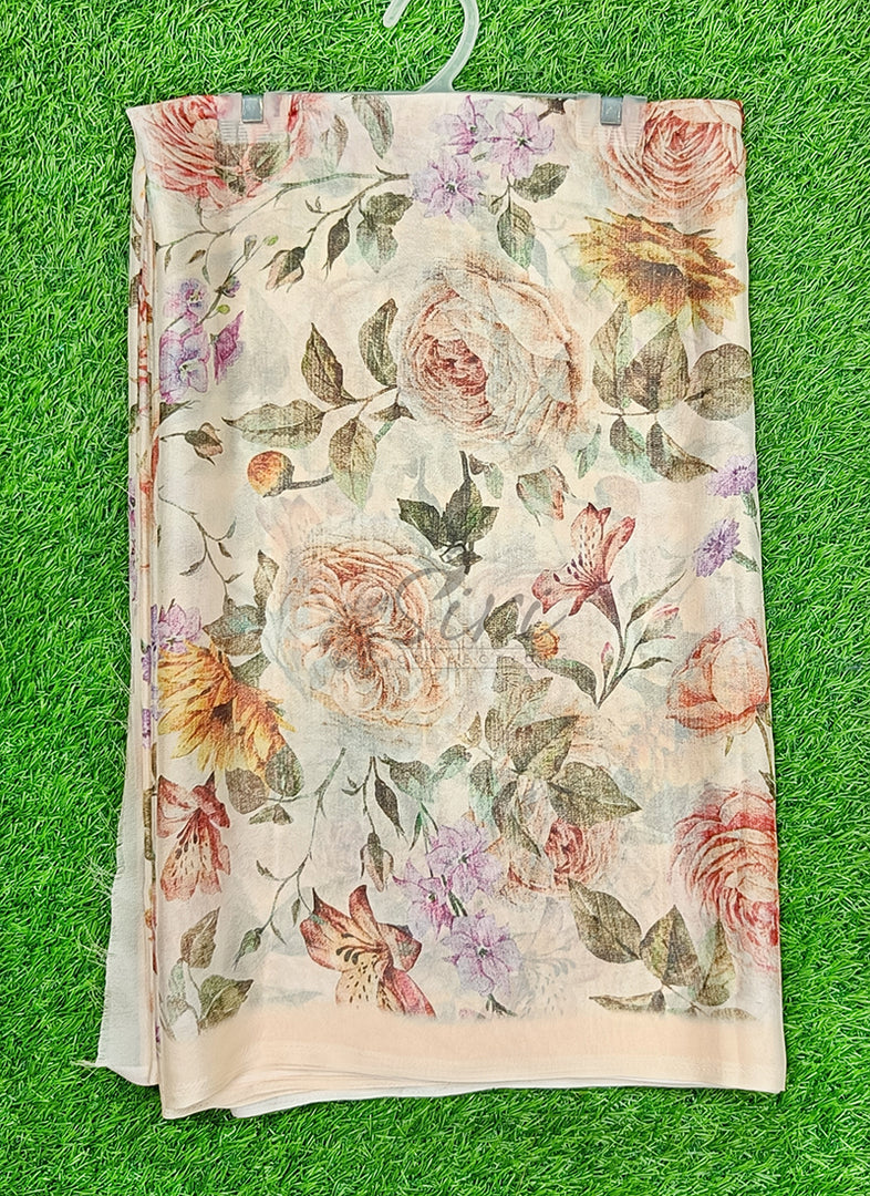 Siri Collections Latest Digital Print Crepe Georgette Saree