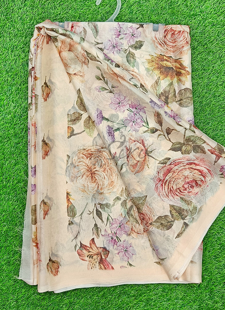 Siri Collections Latest Digital Print Crepe Georgette Saree