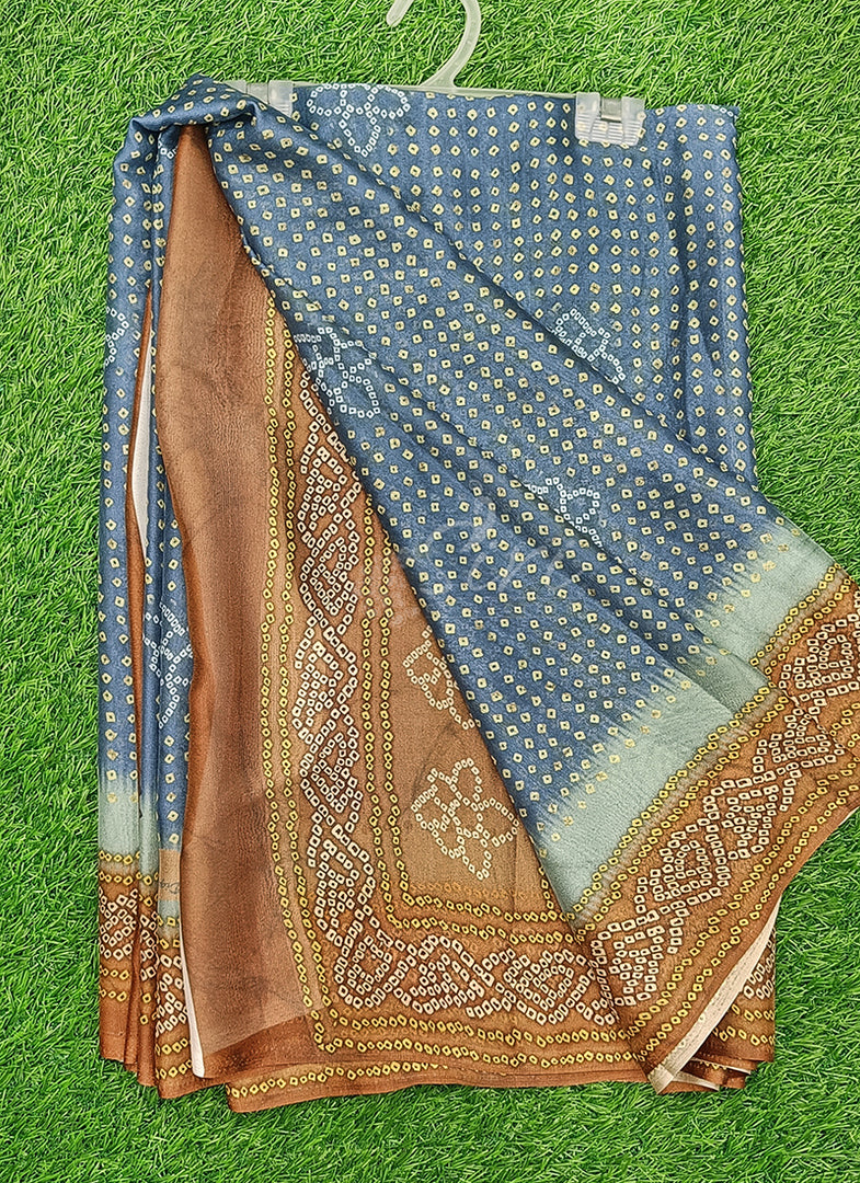 Siri Collections Latest Digital Print Crepe Georgette Saree