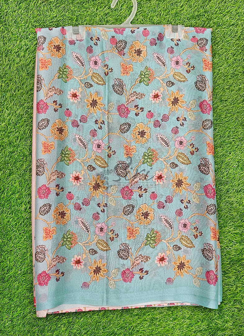 Siri Collections Latest Digital Print Crepe Georgette Saree