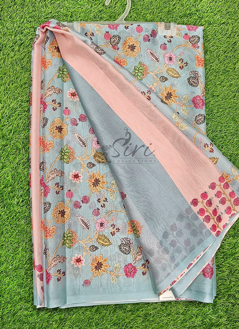 Siri Collections Latest Digital Print Crepe Georgette Saree