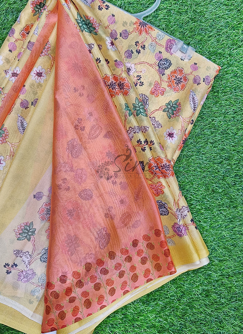 Siri Collections Latest Digital Print Crepe Georgette Saree