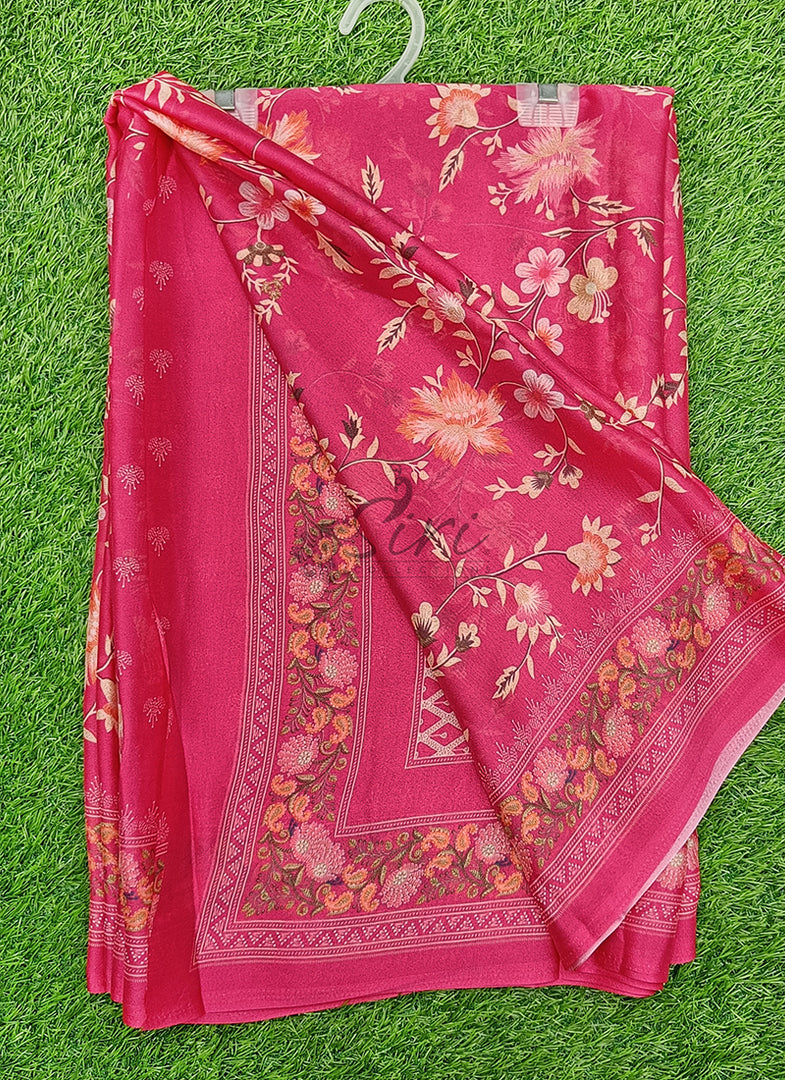Siri Collections Latest Digital Print Crepe Georgette Saree