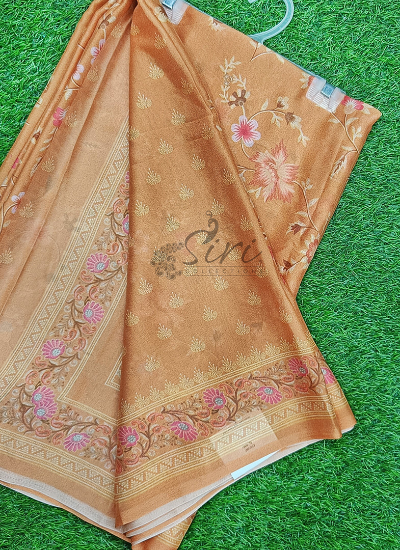 Siri Collections Latest Digital Print Crepe Georgette Saree