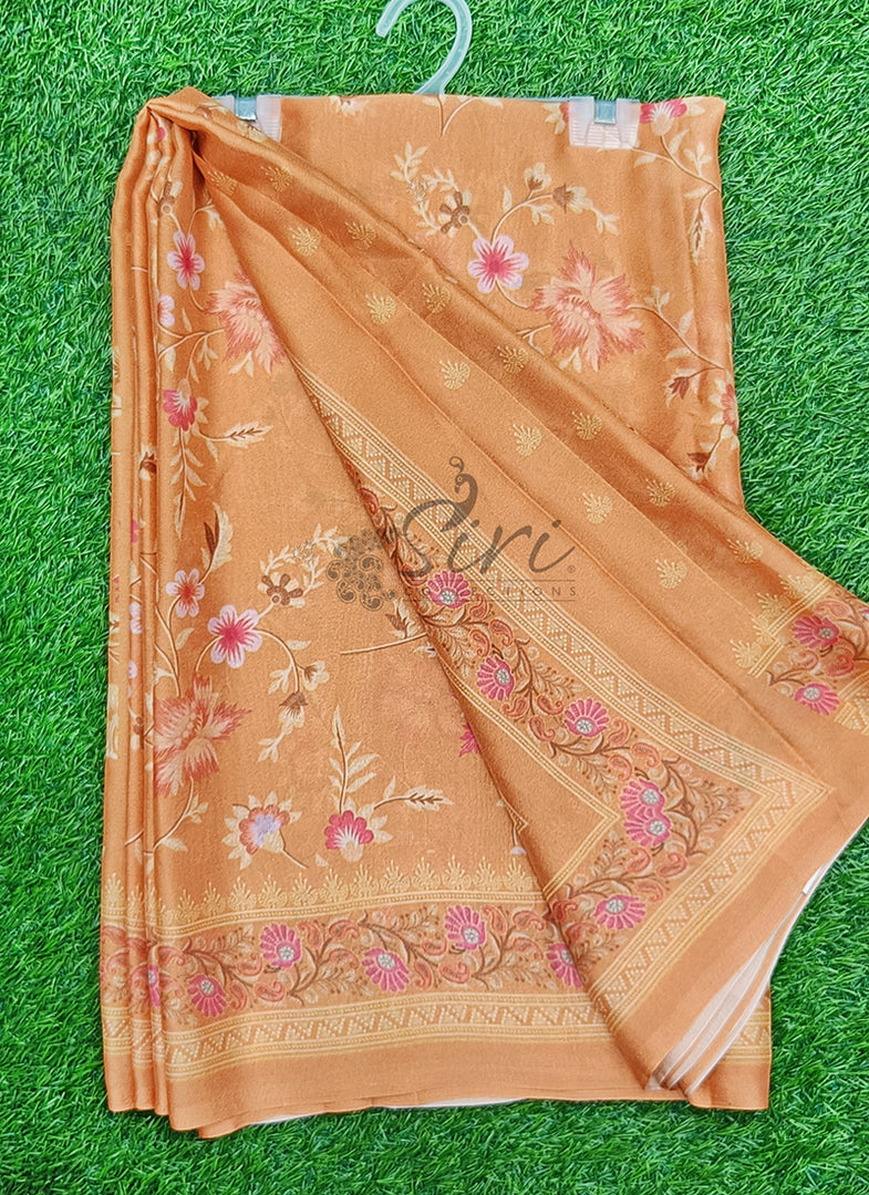 Siri Collections Latest Digital Print Crepe Georgette Saree