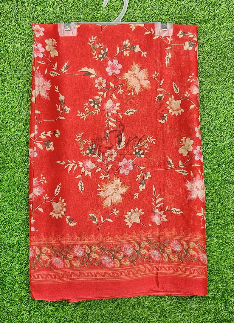 Siri Collections Latest Digital Print Crepe Georgette Saree