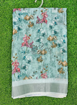 Load image into Gallery viewer, Beautiful Digital Print Linen Saree with Border
