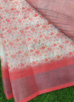 Load image into Gallery viewer, Beautiful Digital Print Linen Saree with Border
